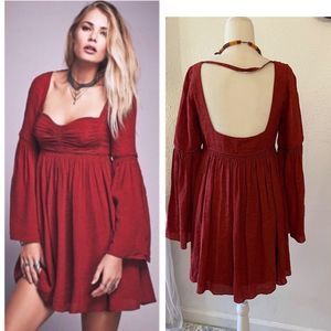 Free people Duchess' Silk Babydoll Dress Sz 10